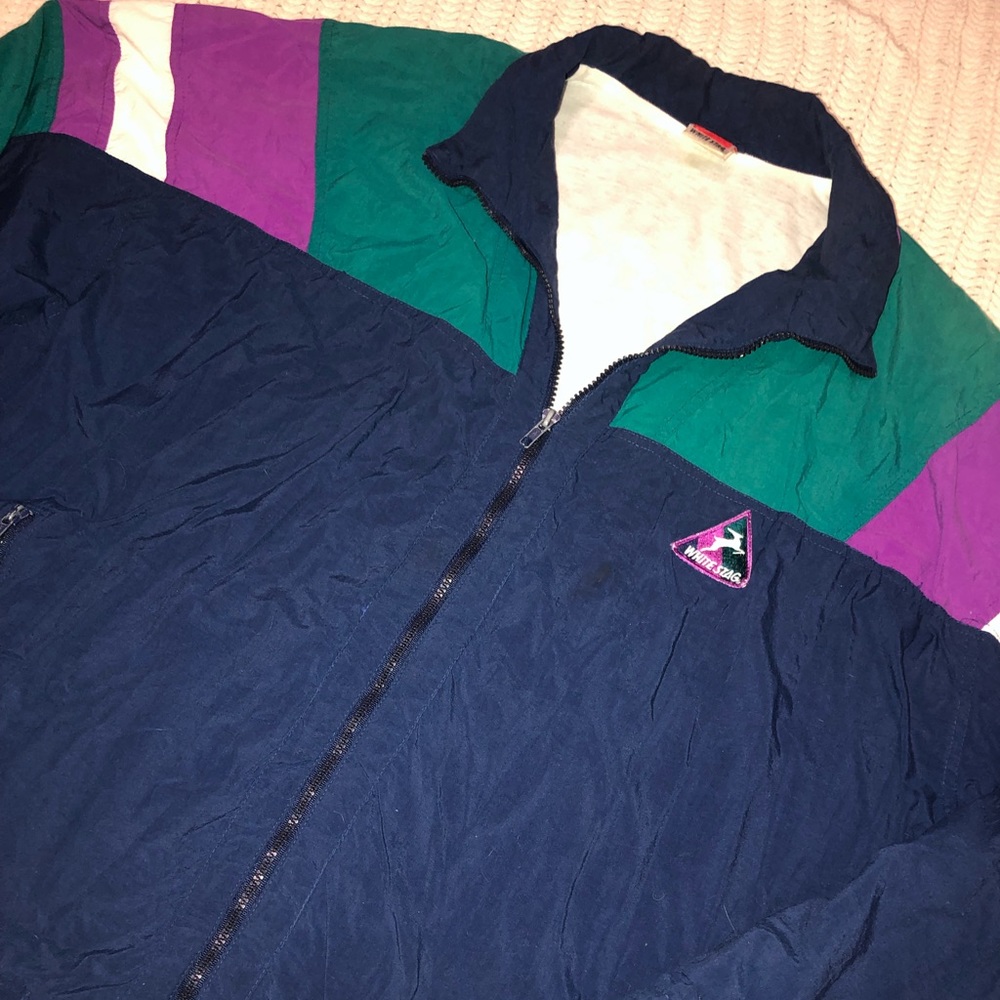 Vintage White Stag 90s Zip Jacket Size L/XL